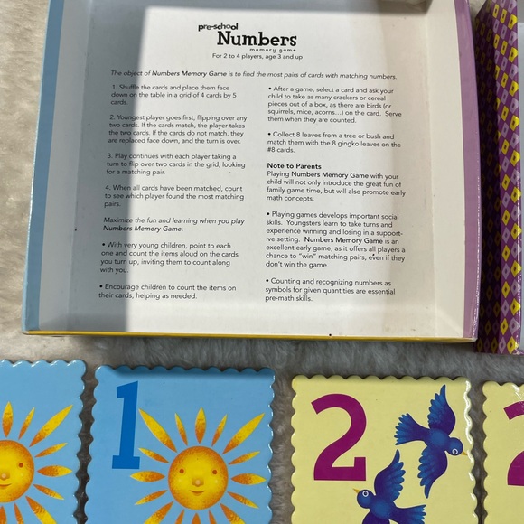 Pre- School Numbers Memory Game - Picture 6 of 8